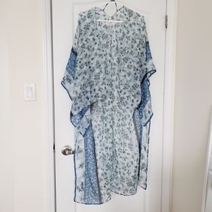 BCBGeneration Flowy Long Beach Swim Cover Up